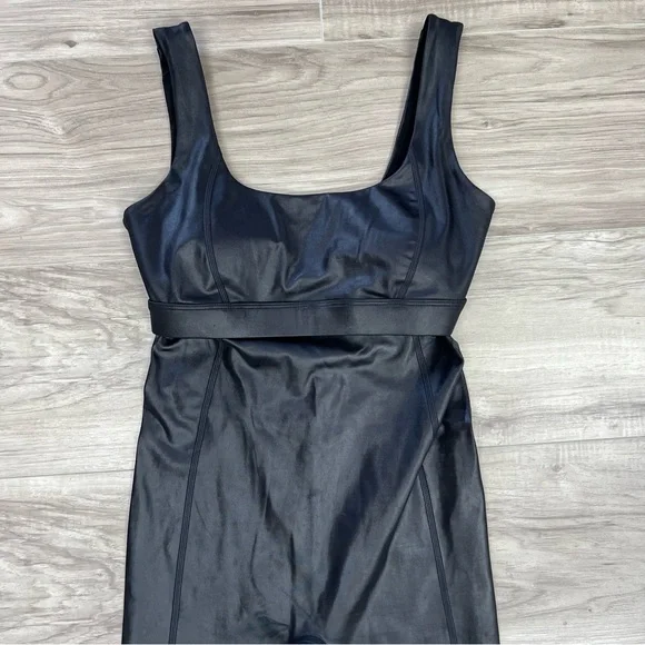 Khloe Kardashian X Fabletics Motion365+ Shine Jumpsuit Black Size XS NWT